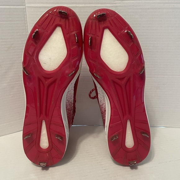 Men's‎ Adidas Size 12.5 Icon V Baseball Cleats Red & White G28248 - Picture 7 of 10